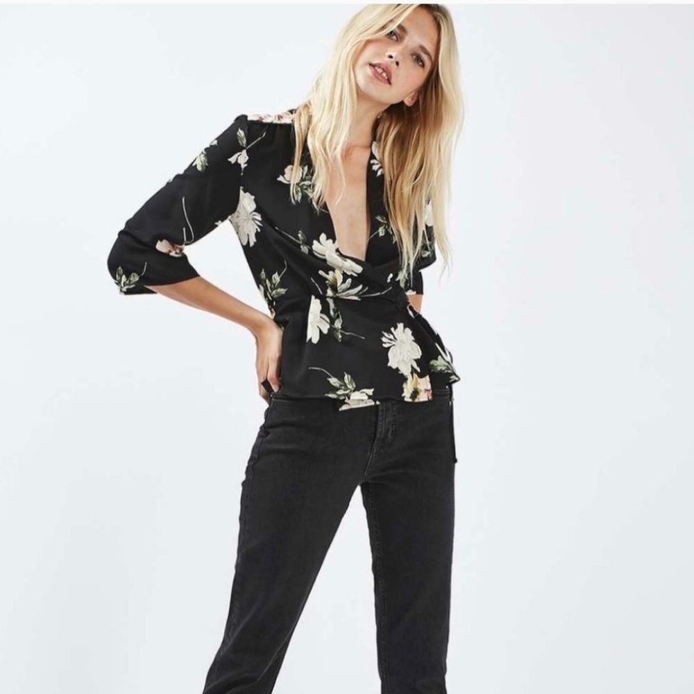 Top shop | Rita wrap blouse US size 2